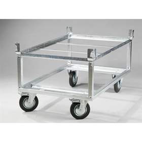 Paletten-Fahrgestelle, 1220 x 820 mm, Höhe 650 mm, Tragfähigkeit 500 kg, verzinkt