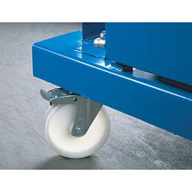 Radausstattung für Klappboden- und Kippbehälter, aus Polyamid, Durchmesser 200 mm, Traglast 900 kg