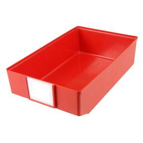 Regálová zásuvka, 182 x 83 x 300 mm, červená.