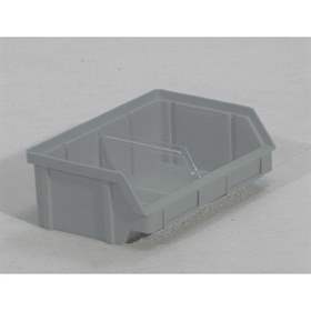 Sichtlagerkasten TechBox, 140 x 203 x 74 mm, Farbe Grau