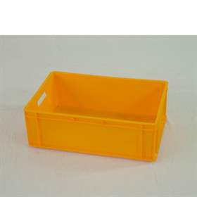 Kunststoff-Stapelbehälter Euro200, 600 x 400 x 200 mm, Wände geschlossen, Farbe orange