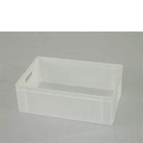 Kunststoff-Stapelbehälter Euro200, 600 x 400 x 200 mm, Wände geschlossen, Farbe weiss.