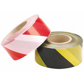 Warn- und Absperrbänder, Farbe gelb/schwarz, Länge 500 m, Breite 70 mm, VE: 5 Stück