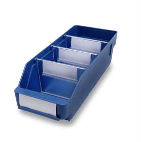 Cutie pentru raft RackBox, 300x120x95 mm, culoare albastră