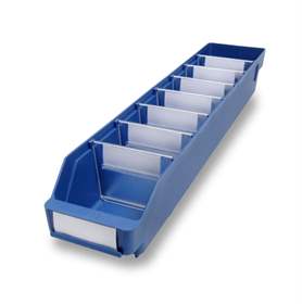 Cutie pentru raft RackBox, 600 x 120 x 95 mm, culoare albastră