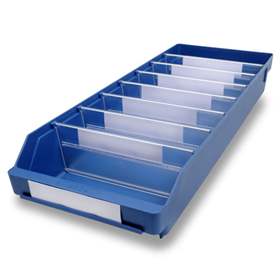 Cutie pentru raft RackBox, 600 x 240 x 95 mm, culoare albastră