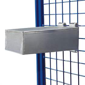 Dlouhá miska na materiál 1200 x 250 x 40 mm, nosnost 50 kg