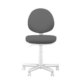 Moderner Bürostuhl SMART mit weissem Gestell ohne Armlehne, Bezugsmaterial Basic - Farbe lichtgrau