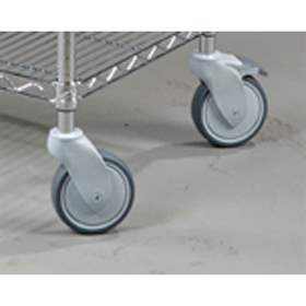 4 Lenkrollen (1 mit Bremse), 130 mm