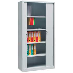 Rollladenschrank, HxBxT: 1990x1000x435 mm, Gehäusefarbe Grau RAL7035, Rollladen Grau