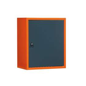 Nástěnná skříňka TECHNO Light, šířka 532 mm, barva oranžová RAL2004/antracit RAL7016.