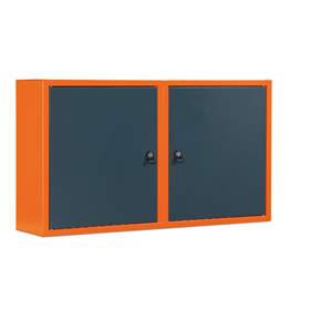 Nástěnná skříňka TECHNO Light, šířka 1064 mm, barva oranžová RAL2004/antracit RAL7016.