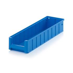 Cutie din plastic UniBox lxLxH: 500x117x90 mm semideschisă, pentru raft, albastră