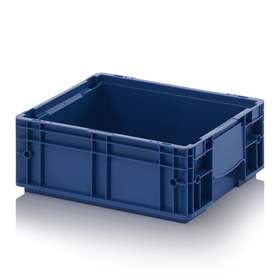 RL-KLT-4147 Behälter mit Wasserablauflöchern, 400 x 300 x 147 mm, Blau RAL 5005.