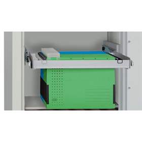 Hängeregistratur A4 auf Teleskopschienen für Tresore Breite 700 mm.