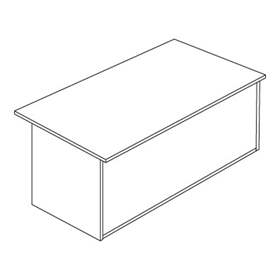 Rezeption - Modul-Gerade ohne Aufbau, Breite 1800 mm, Farbe Ahorn.