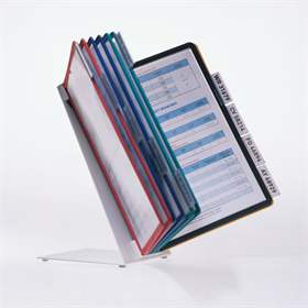 Tischständer DURABLE für 10 Klarsichttafeln DIN A4, mehrfarbig