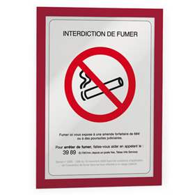 Rámčeky A4 samolepiaci, magnetické, farba červená, balenie 10 ks.