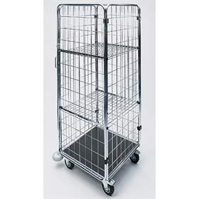 Manipulační vozík s drátěnými bočnicemi, v x d x š: 1640x790x750mm.