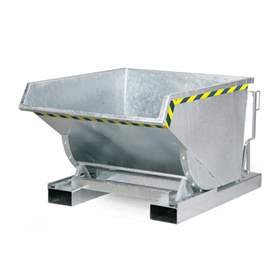 Container metalic tip cuvă basculabilă, volum 600 l, cap. port. 800 kg, lxLxH: 1500x1060x820 mm, oțel galvanizat