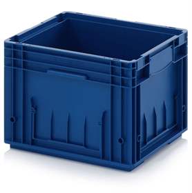 RL-KLT-4280 Behälter mit Wasserablauflöchern, 400 x 300 x 280 mm, blau RAL 5005.