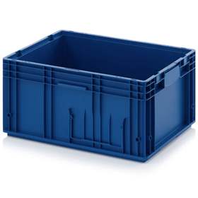 RL-KLT-6280 Behälter mit Wasserablauflöchern, 600 x 400 x 280 mm, Blau RAL 5005.
