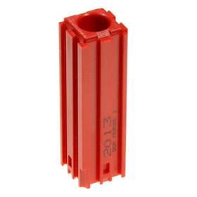 Kunststoff-Box für Werkzeuge mit Kegelschaft MORSE - M1, Modul 2x2, Farbe rot.