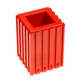 Kunststoff-Box zum Ablegen von Drehmaschienenmesser, Box 30x30, Modul 5x5, Farbe rot.
