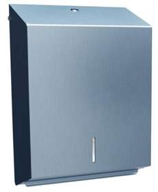 Toilettenpapierspender LUX (für Einzelblätter), Edelstahl matt, volumen 500 St.