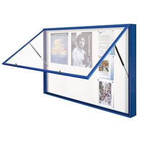 Avizier '1000' pentru spații exterioare 1000 x 1350 mm, ușă batantă-cu deschidere în sus, cadru culoare verde RAL6005