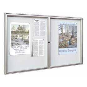 Venkovní dvoudvéřová vitrína '1000', 1050 x 1800 mm, barva bordó RAL3004