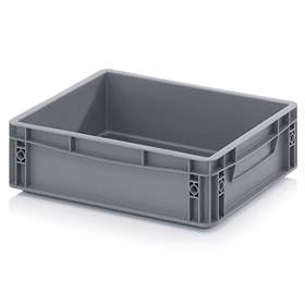 Eurobehälter geschlossen, grau, 400 x 300 x 120 mm