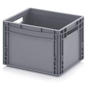 Eurobehälter geschlossen, grau, 400 x 300 x 270 mm