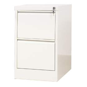 Cartotecă - dulap arhivare registratură - pentru format  A4, 2 sertare, HxLxl: 715x415x630 mm, albă RAL9010