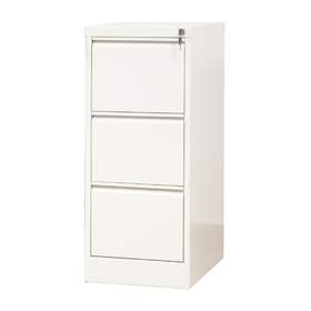 Cartotecă - dulap arhivare registratură - pentru format  A4, 3 sertare, HxLxl: 1000x415x630 mm, albă RAL9010