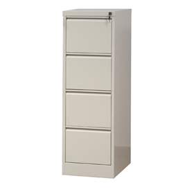 Cartotecă - dulap arhivare registratură - pentru format  A4, 4 sertare, HxLxl: 1285x415x630 mm, gri RAL7035