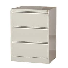 Cartotecă - dulap arhivare registratură - pentru format  A4, 3 zweibahninge sertare, HxLxl: 1000x775x630 mm, gri RAL7035