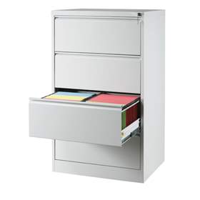 Cartotecă - dulap arhivare registratură - pentru format  A4 cu 2 rânduri sertare, HxLxl: 1285x775x630 mm, albă RAL9010