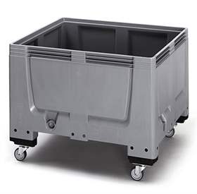 BigBox aus Polyethylen, Vollwand, 1200 x 1000 x 1000 mm, mit Rädern