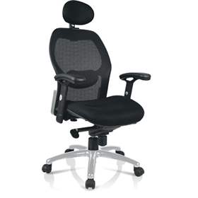 Bürodrehstuhl MESH mit Netzrückenlehne, Farbe schwarz