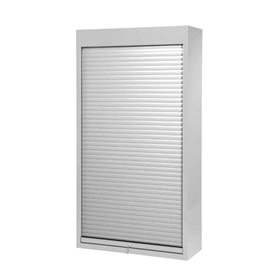 Werkstatt-Schrank, HxBxT: 1950 x 1044 x 405 mm, Aluminium-Rollladen, 3 x Fachböden 100 kg, Farbe Lichtgrau RAL7035