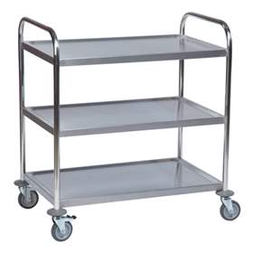 Edelstahl Servierwagen 3 Etagen , HxBxL: 940x590x910 mm