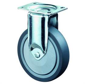 Apparate-Bockrolle, Durchm. 100 mm, mit Platte, Traglast 80 kg