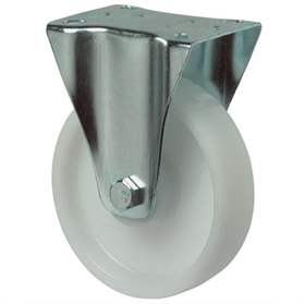 Transport-Bockrolle, Polyamid, Durchm. 100 mm, Traglast 125 kg