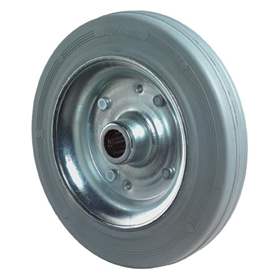 Transportrad, Gummi Grau, Durchm. 100 mm, Traglast 70 kg