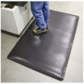 Arbeitsplatzmatte Deckplate 1,5 x 0,9 m, Schwarz