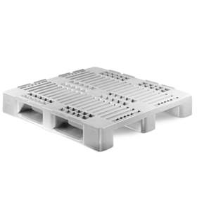 Kunststoff-Palette H3, LxBxH: 1200 x 1000 x 160 mm, Farbe Grau