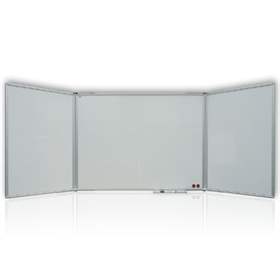 Fünf-Flächen-Weißwandtafel, magnetisch, 1200/2400 x 900 mm