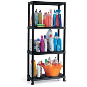 Plastový regál, v x š x h: 1350 x 600 x 300 mm