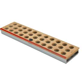 ER 32 - CNC-Werkzeughalter aus Holz mit Auffangwanne, L x B: 550x142 mm, 32 Positionen